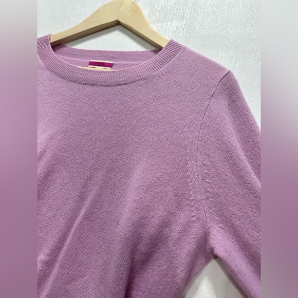 J.Crew 100% Cashmere Lavender Purple Sweater Soft Size Large Women’s - Picture 6 of 13